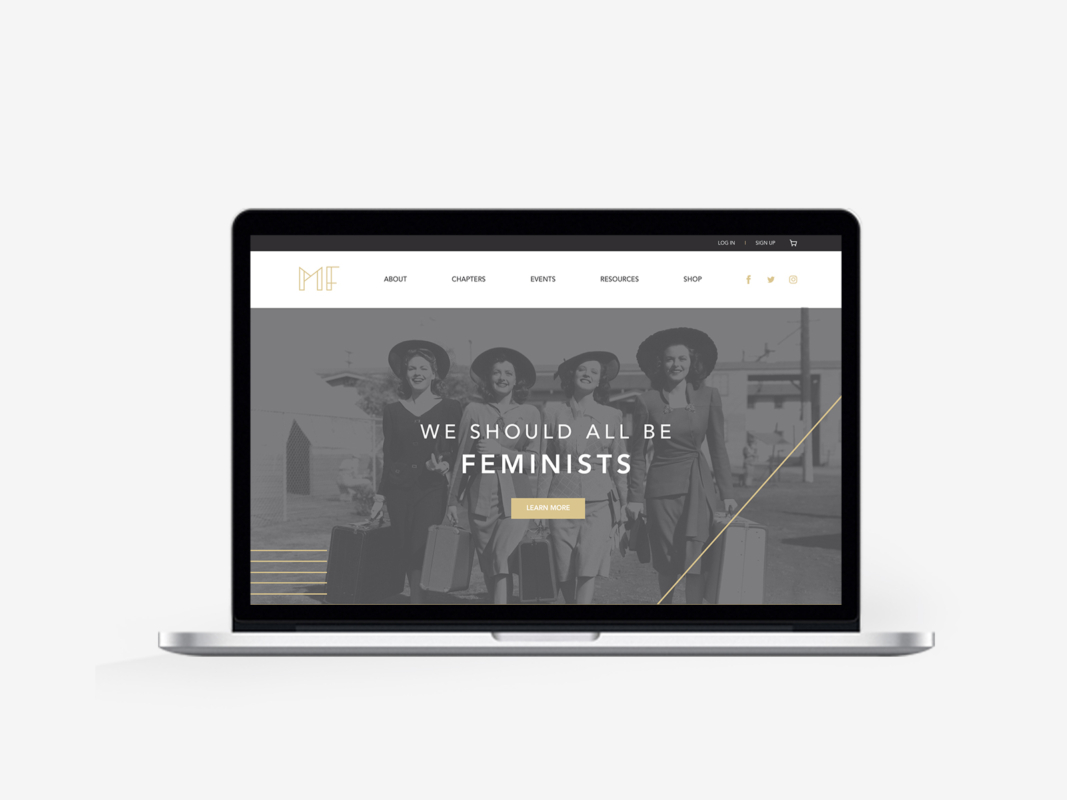 Modern Feminist Branding, Products, and Website